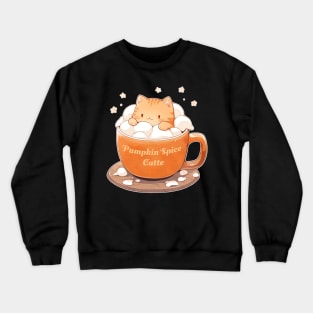 Pumkin Spice Latte Cat Crewneck Sweatshirt